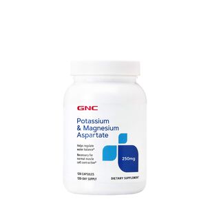 Potassium &amp; Magnesium Aspartate 250 mg - 120 Capsules &#40;120 Servings&#41;  | GNC